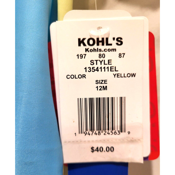 CoComelon 2 Piece Wearable Sunscreen Swimsuit Set Yellow Blue UPF 50+ 12M NWT - Picture 5 of 9